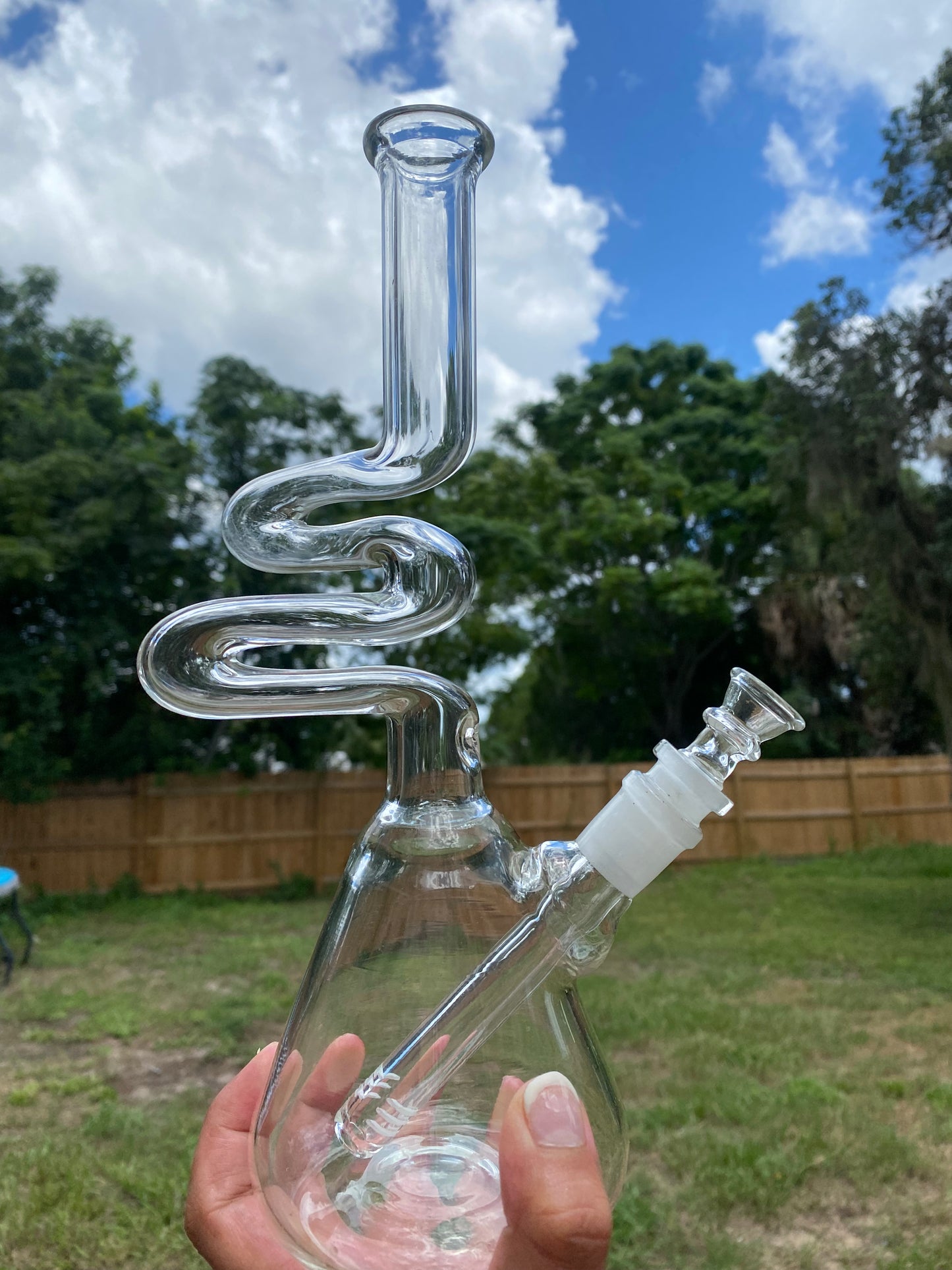 Simple Glass Zig Zag Bong