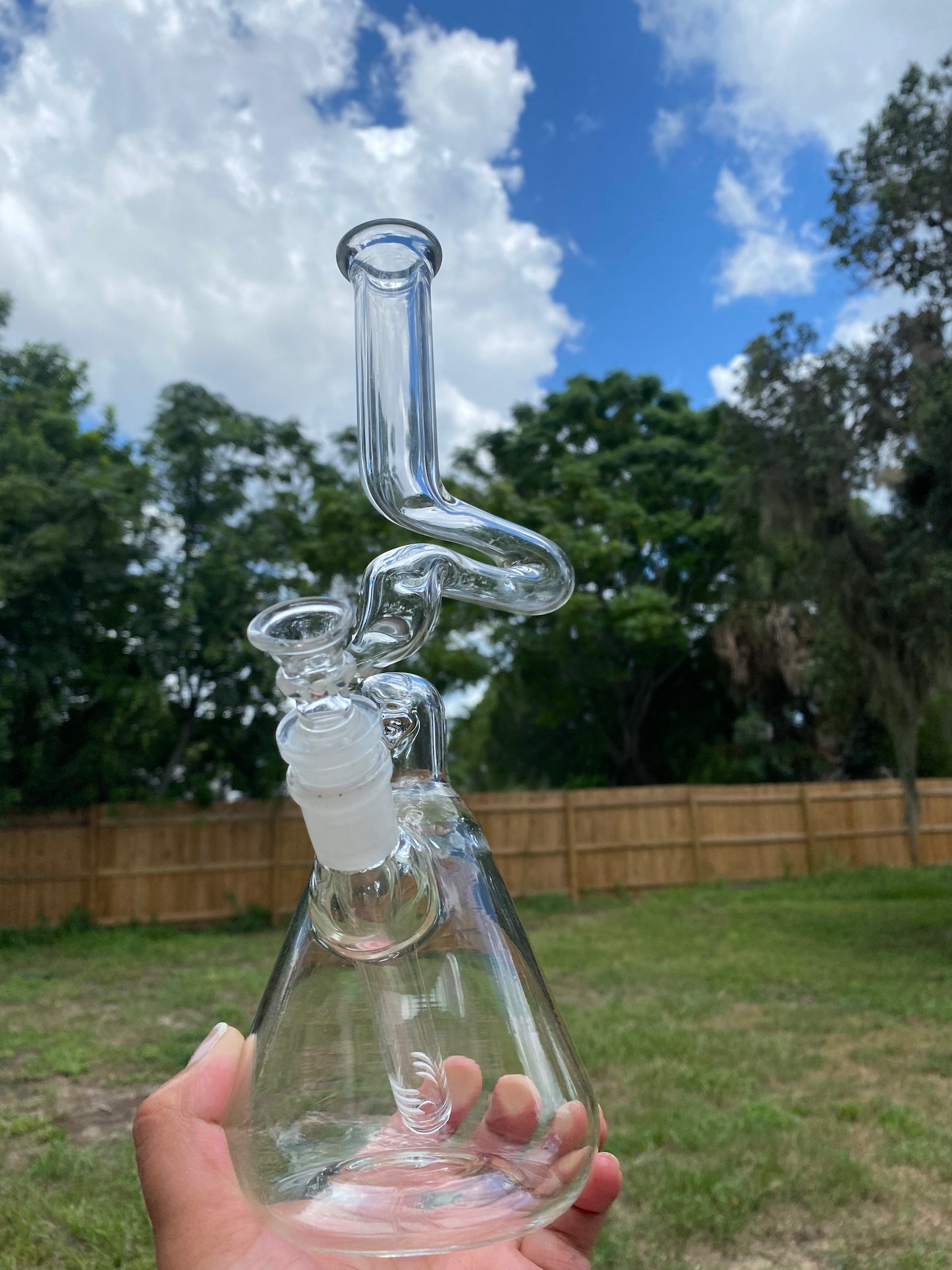 Simple Glass Zig Zag Bong
