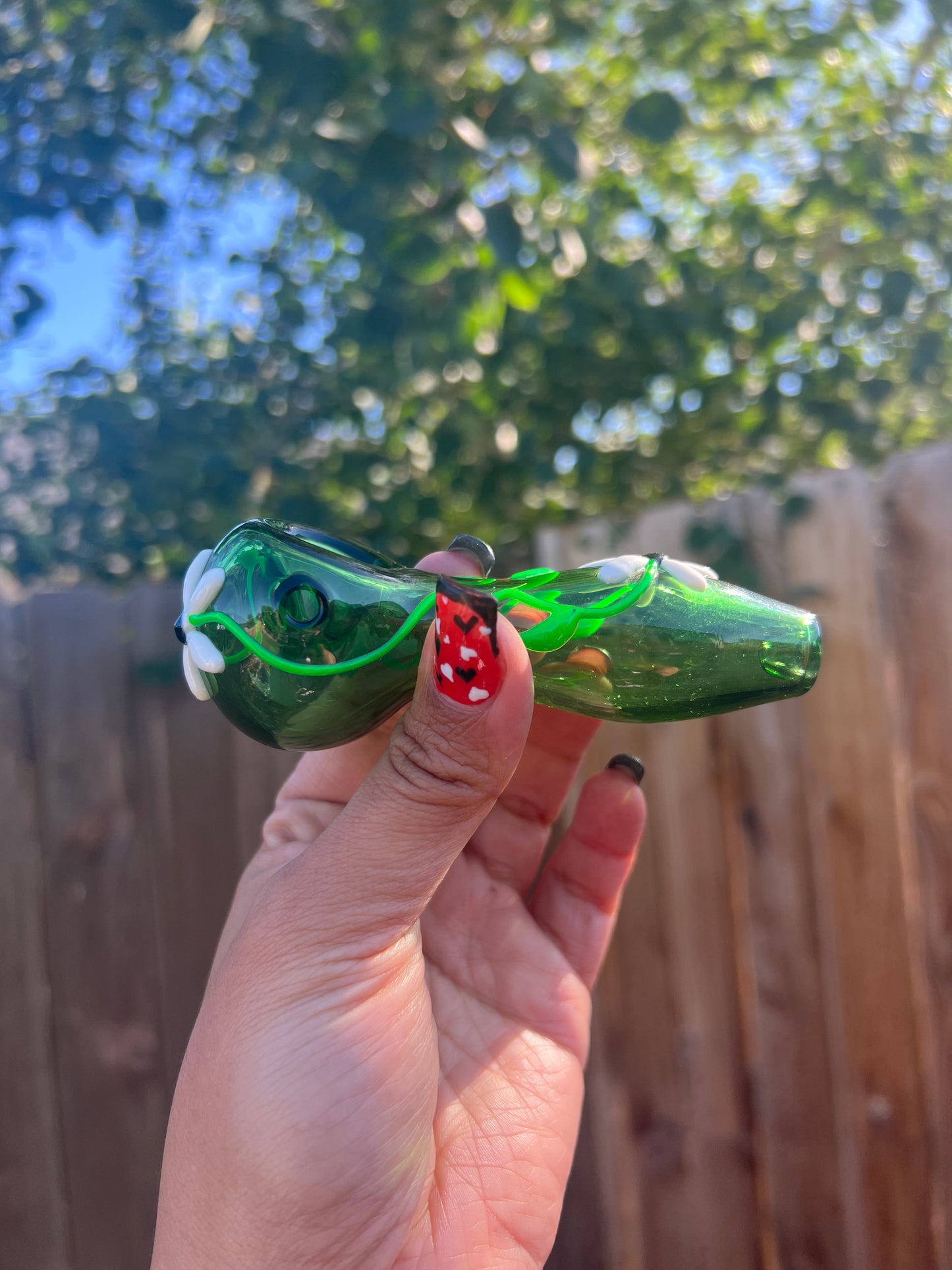 Green glass pipe